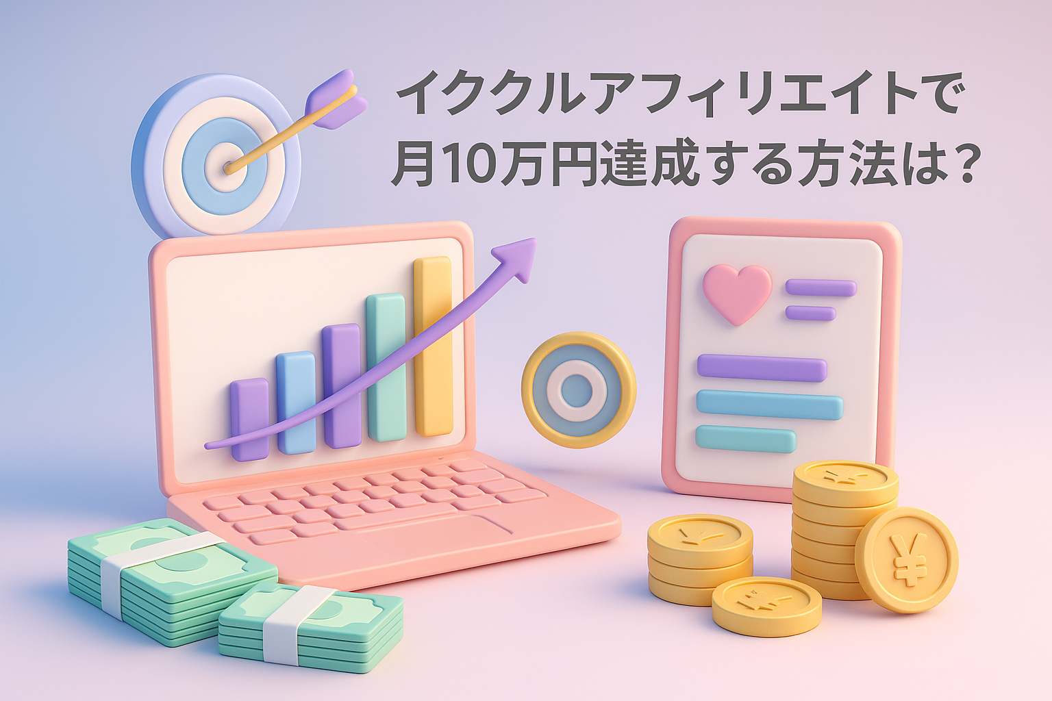 イククルアフィリエイトで月10万円達成する方法は？