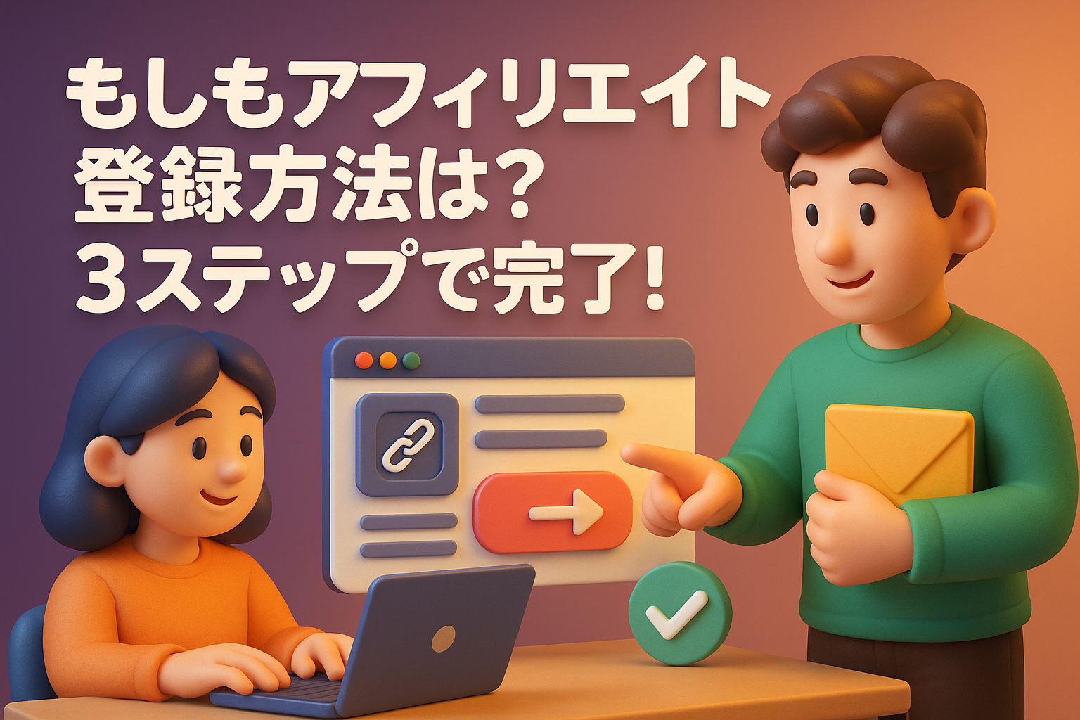 もしもアフィリエイト登録方法は？3ステップで完了！