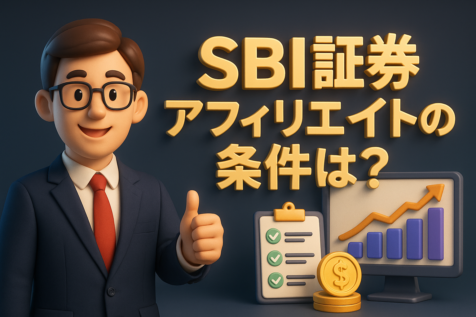 SBI証券アフィリエイトの条件は？