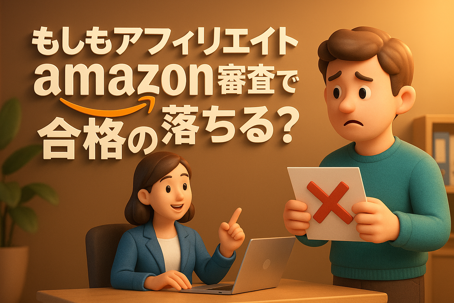 もしもアフィリエイトamazon審査で落ちる？合格のコツ